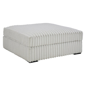 Ottoman surdimensionné Stupendous en tissu blanc
