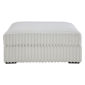 Ottoman surdimensionné Stupendous en tissu blanc