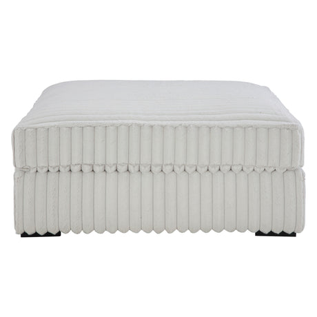 Ottoman surdimensionné Stupendous en tissu blanc