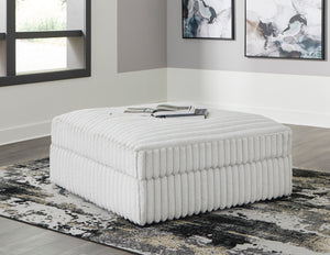 Ottoman surdimensionné Stupendous en tissu blanc