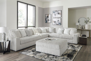 Ottoman surdimensionné Stupendous en tissu blanc