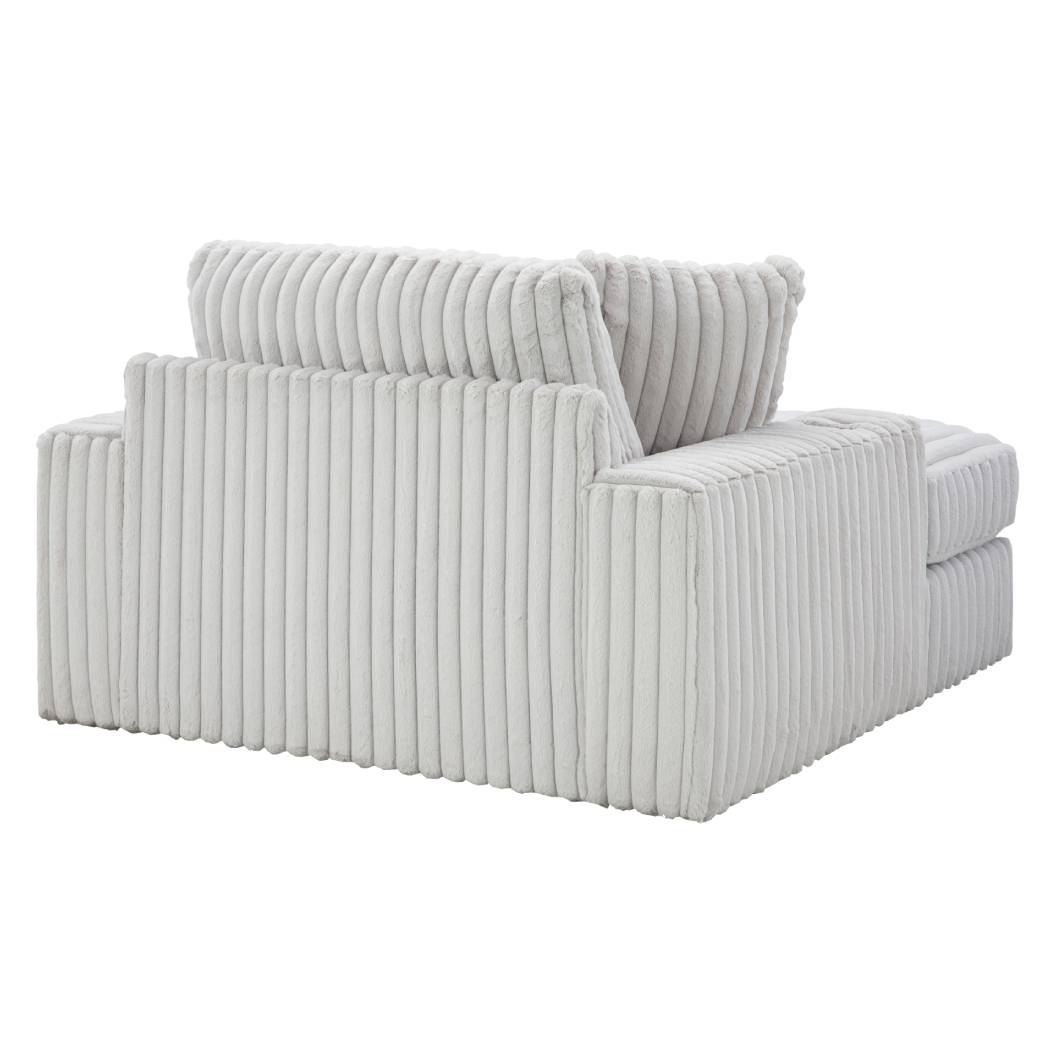 Fauteuil blanc velours côtelé surdimensionné - Stupendous