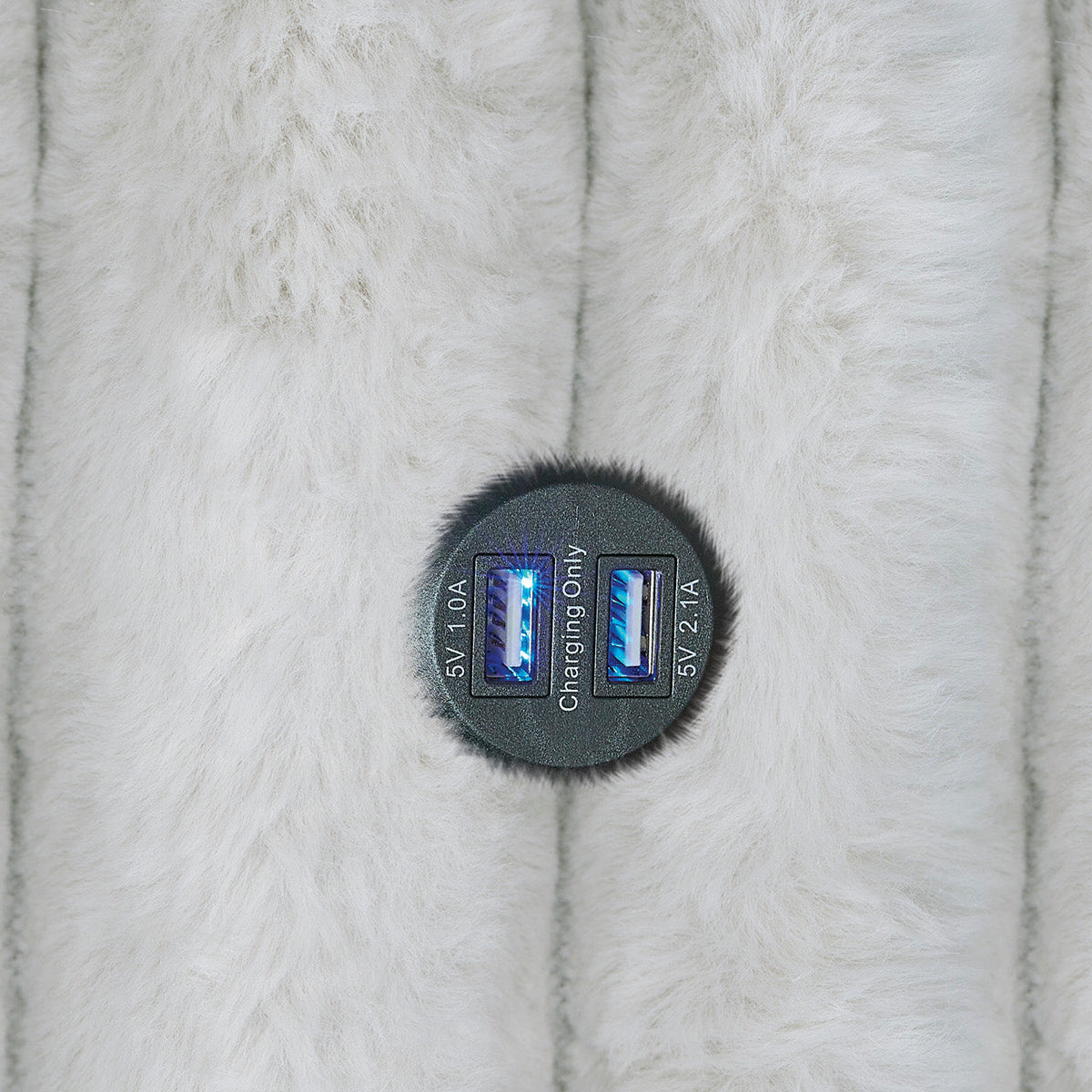 Fauteuil blanc velours côtelé surdimensionné - Stupendous