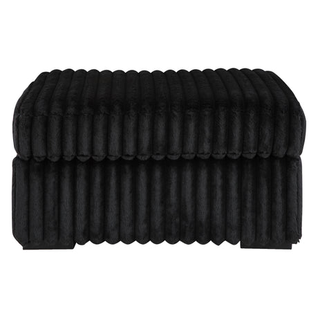 Ottoman surdimensionné Gabbyleigh en tissu noir