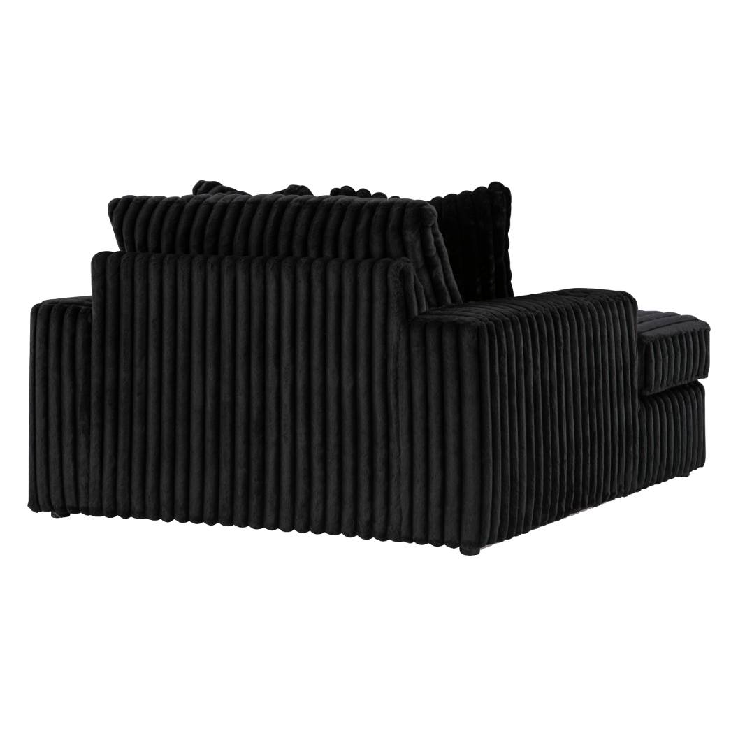 Fauteuil en velours côtelé noir surdimensionné - Midnight-Madness