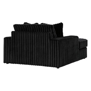 Fauteuil en velours côtelé noir surdimensionné - Midnight-Madness