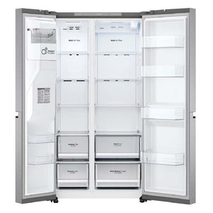 Réfrigérateur côte à côte 36 po, 29 pi³ Inox avec distributeur d'eau et de glaçons