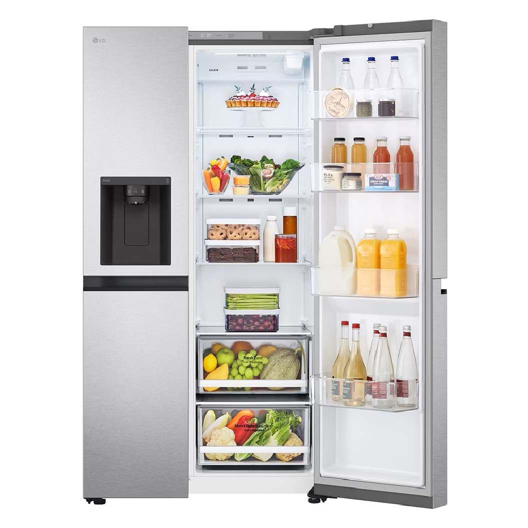 Réfrigérateur côte à côte 36 po, 29 pi³ Inox avec distributeur d'eau et de glaçons