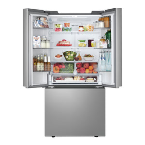 Réfrigérateur porte française 33 po 3 portes Argent