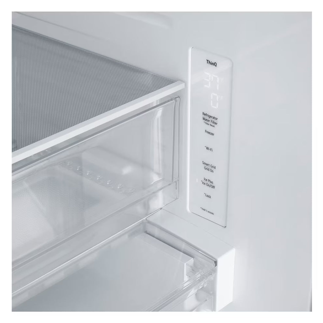 Réfrigérateur porte française 33 po 3 portes Argent