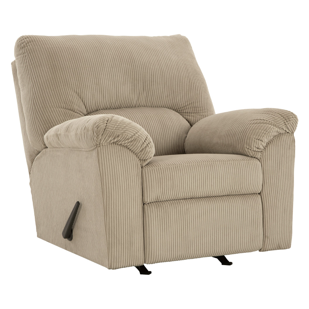 Fauteuil en tissu corduroy berçant et inclinable - SimpleJoy