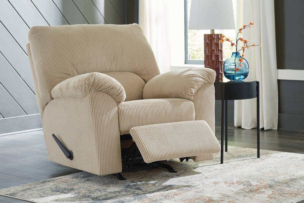 Fauteuil en tissu corduroy berçant et inclinable - SimpleJoy