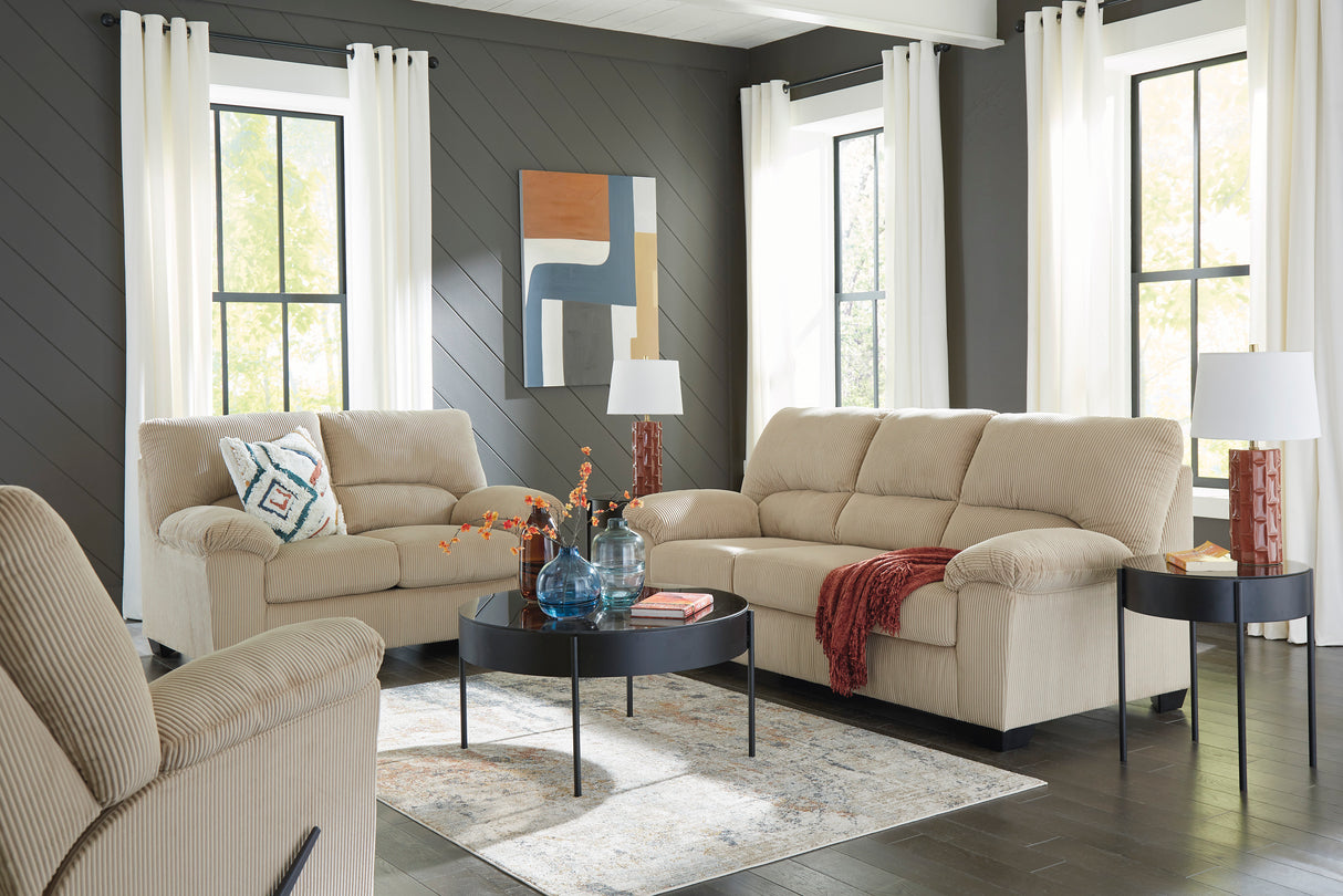 Fauteuil en tissu corduroy berçant et inclinable - SimpleJoy
