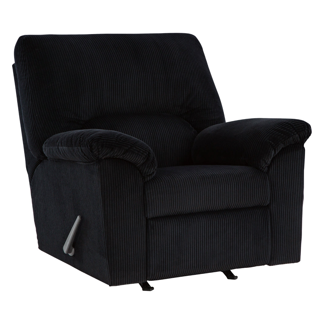 Fauteuil en tissu corduroy berçant et inclinable - SimpleJoy