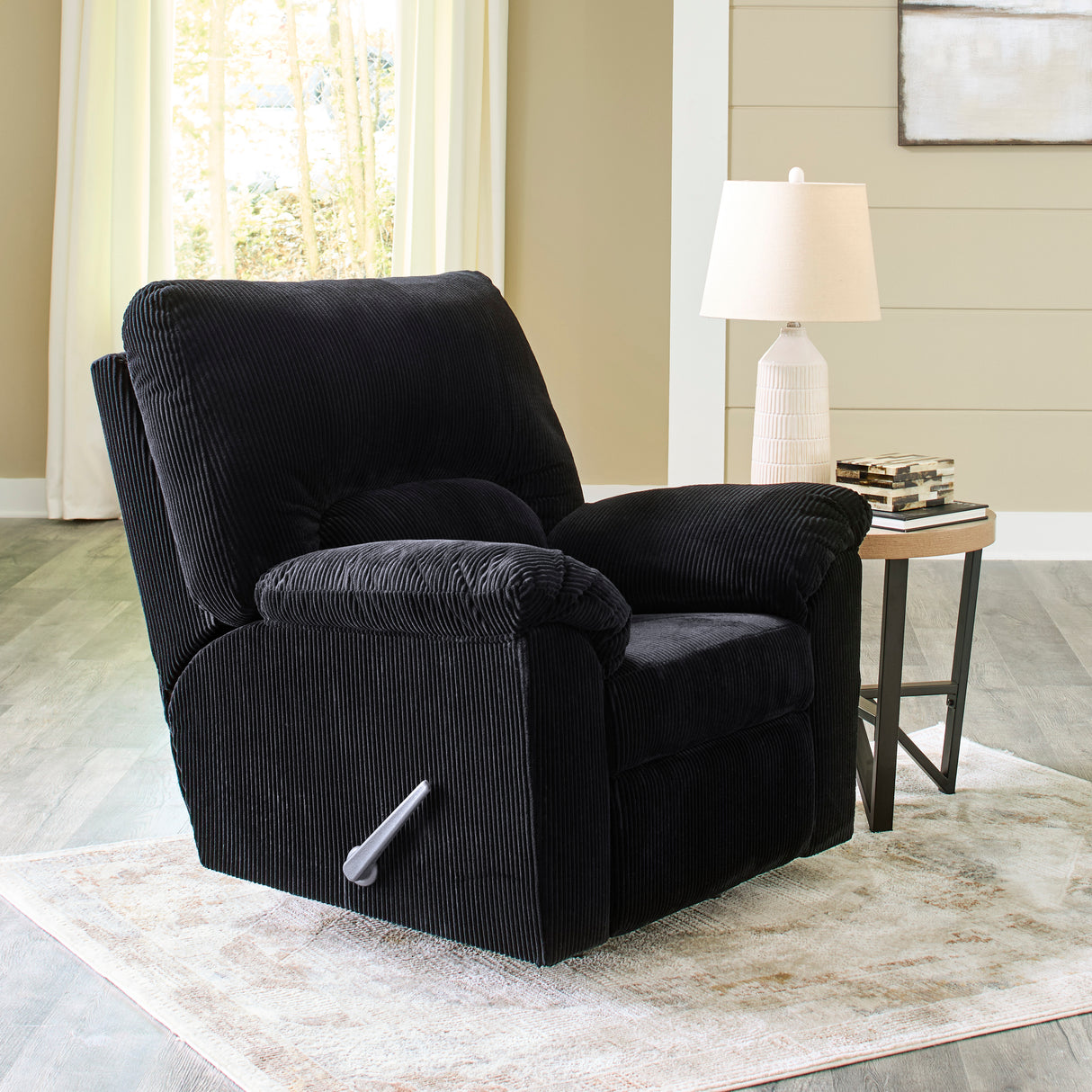 Fauteuil en tissu corduroy berçant et inclinable - SimpleJoy