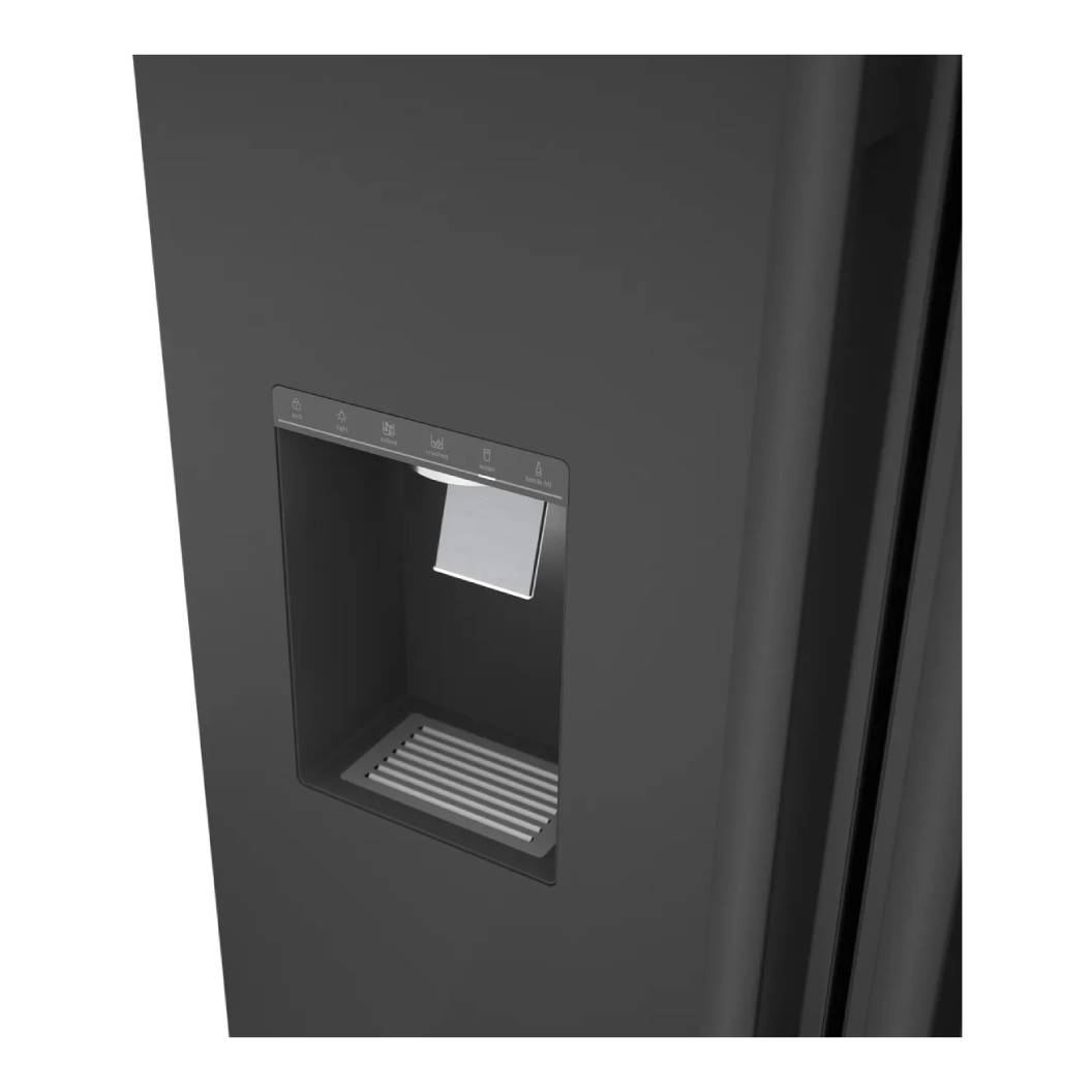 Réfrigérateur porte française 36 po 3 portes Inox noir