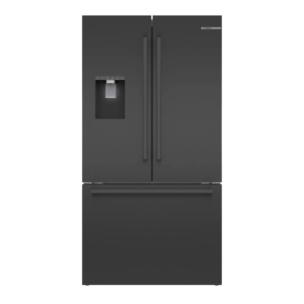Réfrigérateur porte française 36 po 3 portes Inox noir