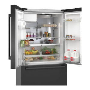 Réfrigérateur porte française 36 po 3 portes Inox noir