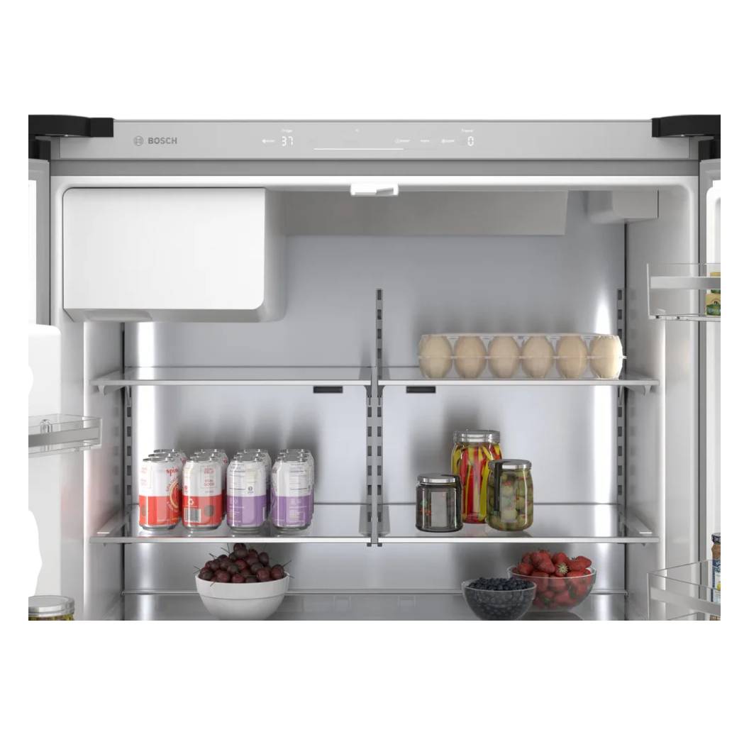 Réfrigérateur porte française 36 po 3 portes Inox noir