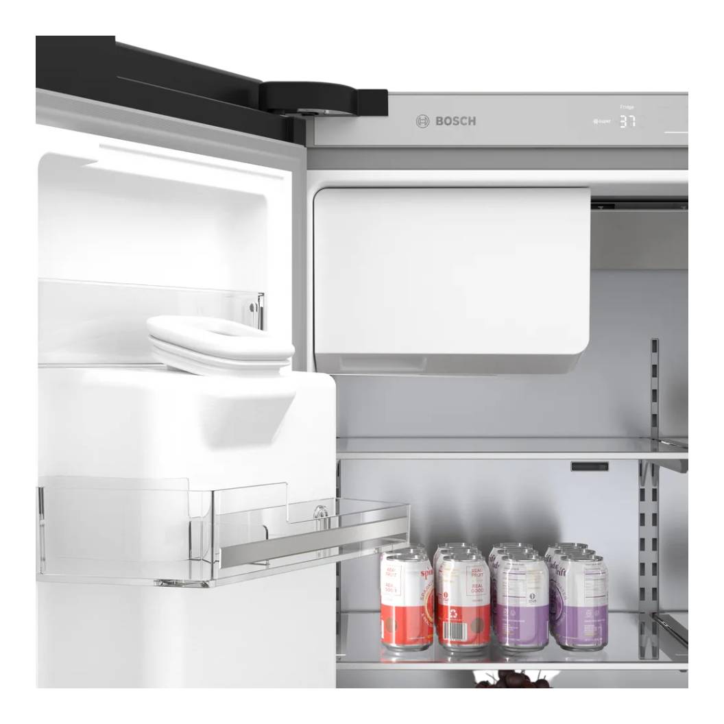 Réfrigérateur porte française 36 po 3 portes Inox noir
