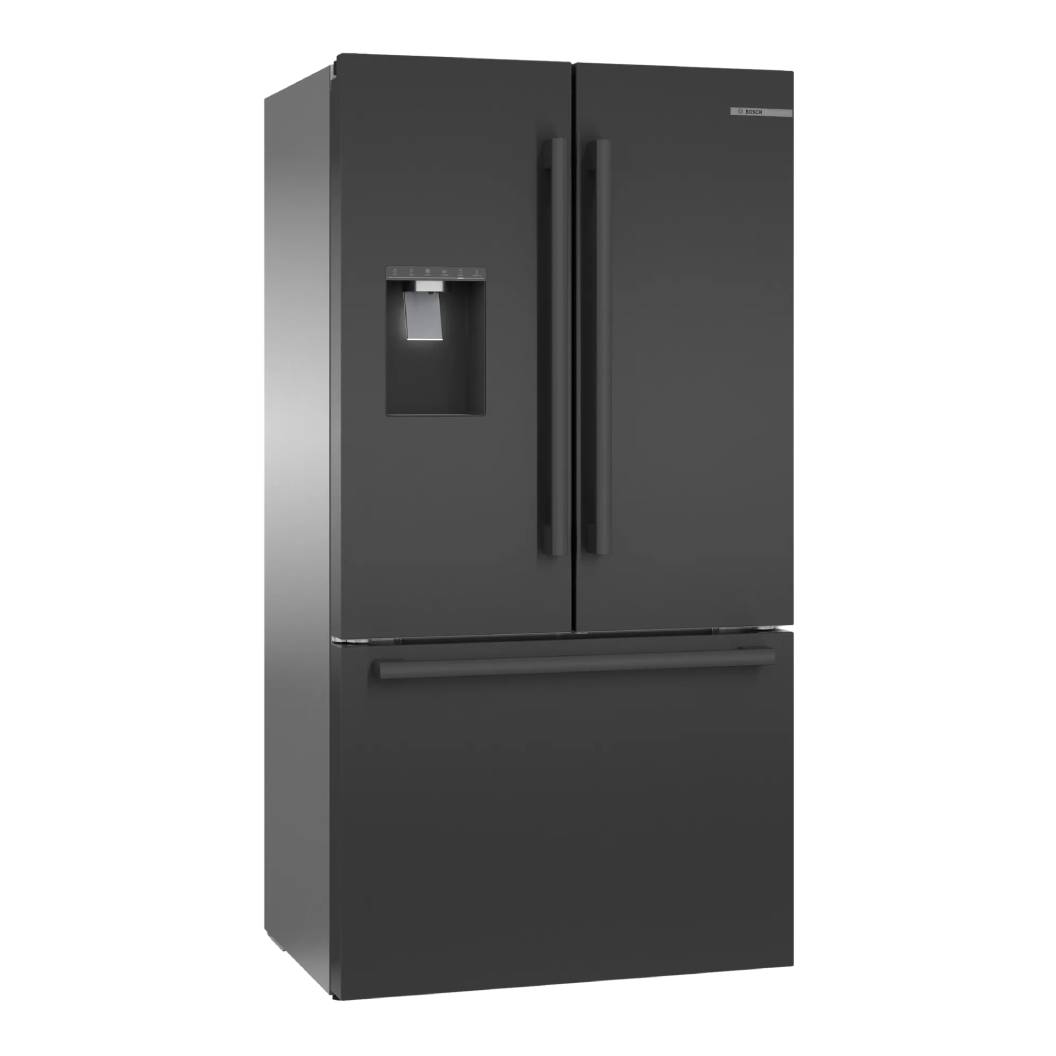 Réfrigérateur porte française 36 po 3 portes Inox noir