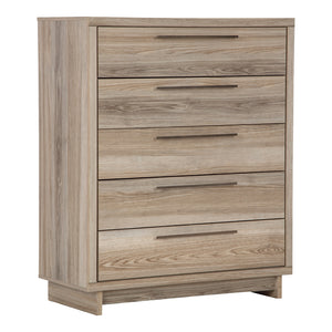 Commode à 5 tiroirs en bois naturel - Hasbrick