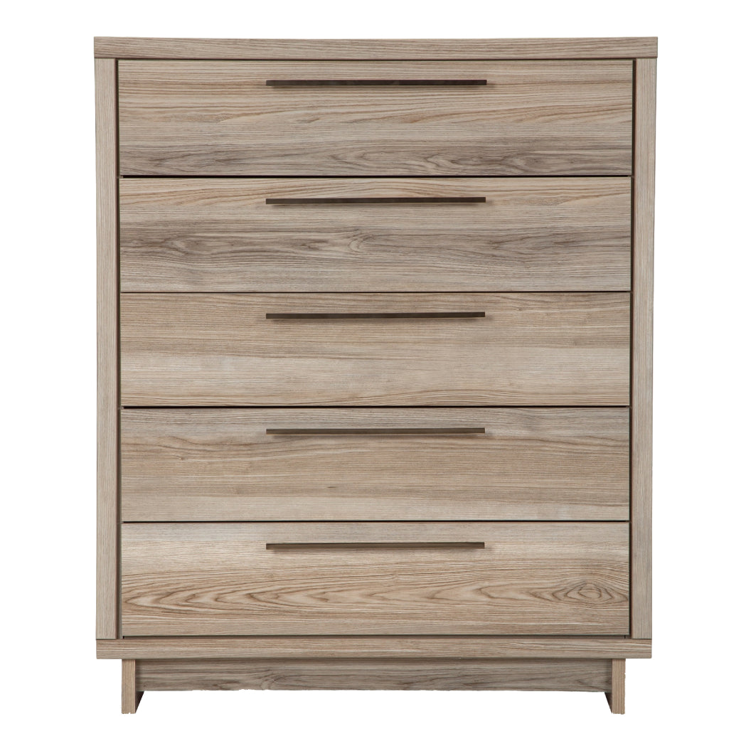 Commode à 5 tiroirs en bois naturel - Hasbrick