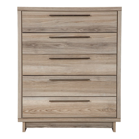 Commode à 5 tiroirs en bois naturel - Hasbrick
