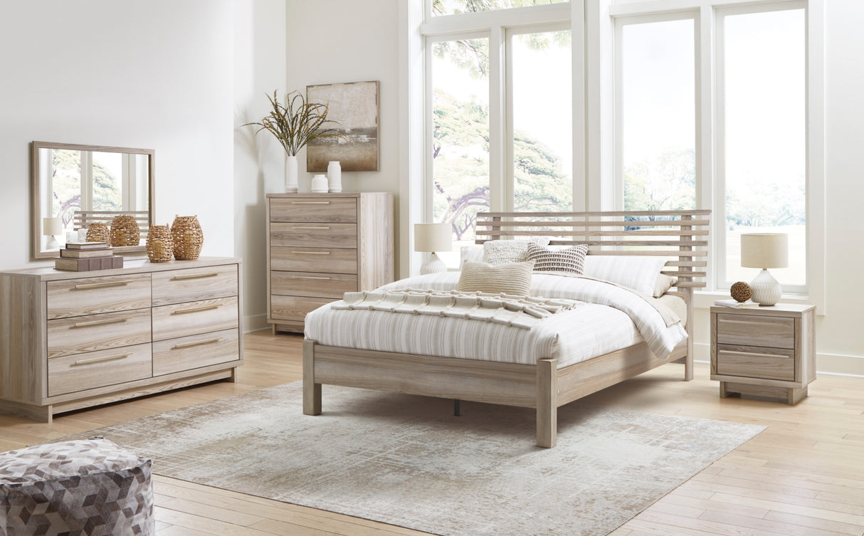 Commode à 5 tiroirs en bois naturel - Hasbrick