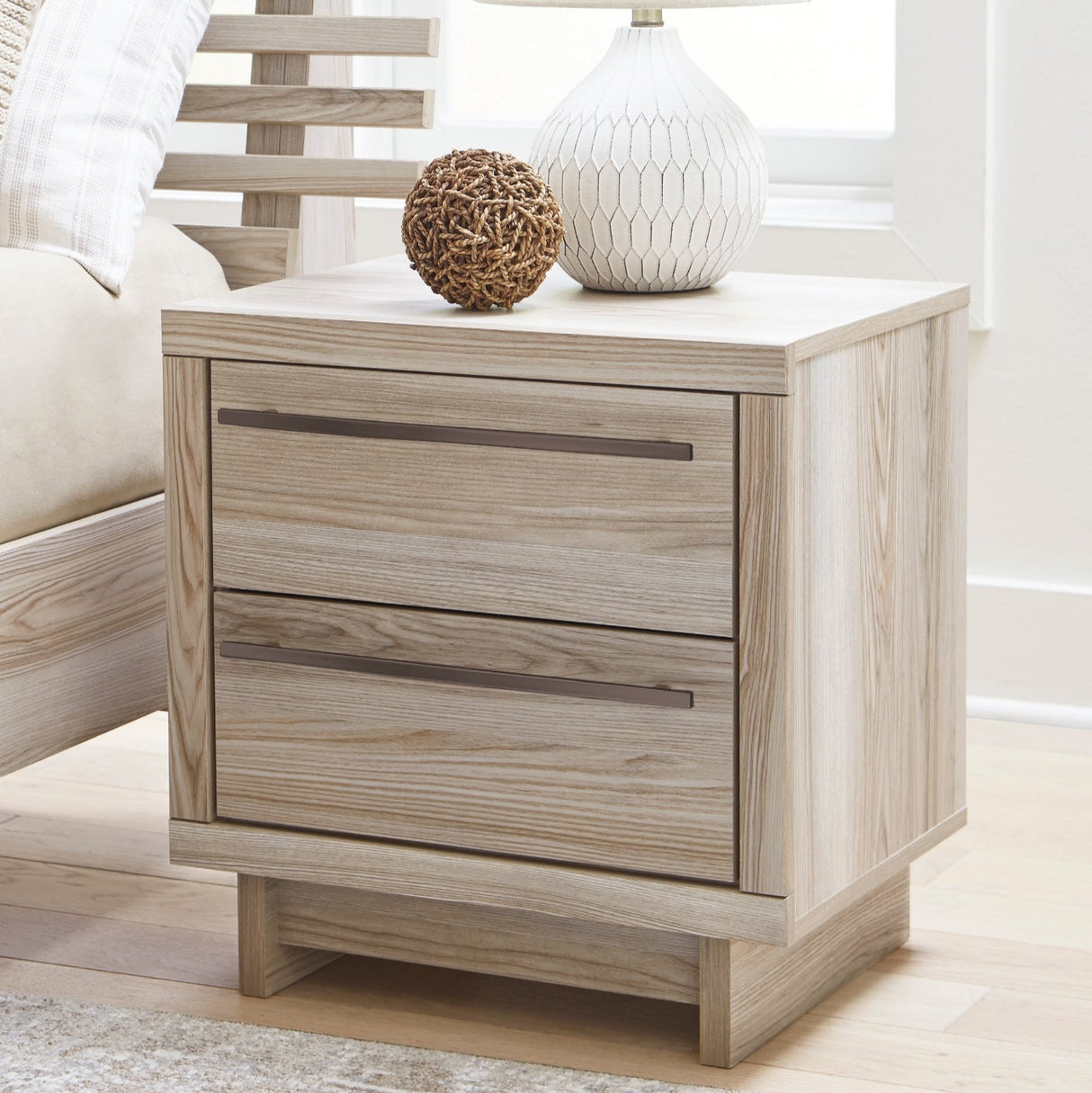 Table de chevet en bois naturel - Hasbrick