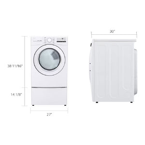 Sécheuse 27 po, 7,4 pi³ Blanc avec Wrinkle Care et très grande capacité