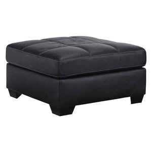 Ottoman surdimensionné aspect cuir noir - Barlin Mills