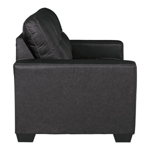 Causeuse aspect cuir noir - Barlin Mills