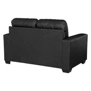 Causeuse aspect cuir noir - Barlin Mills