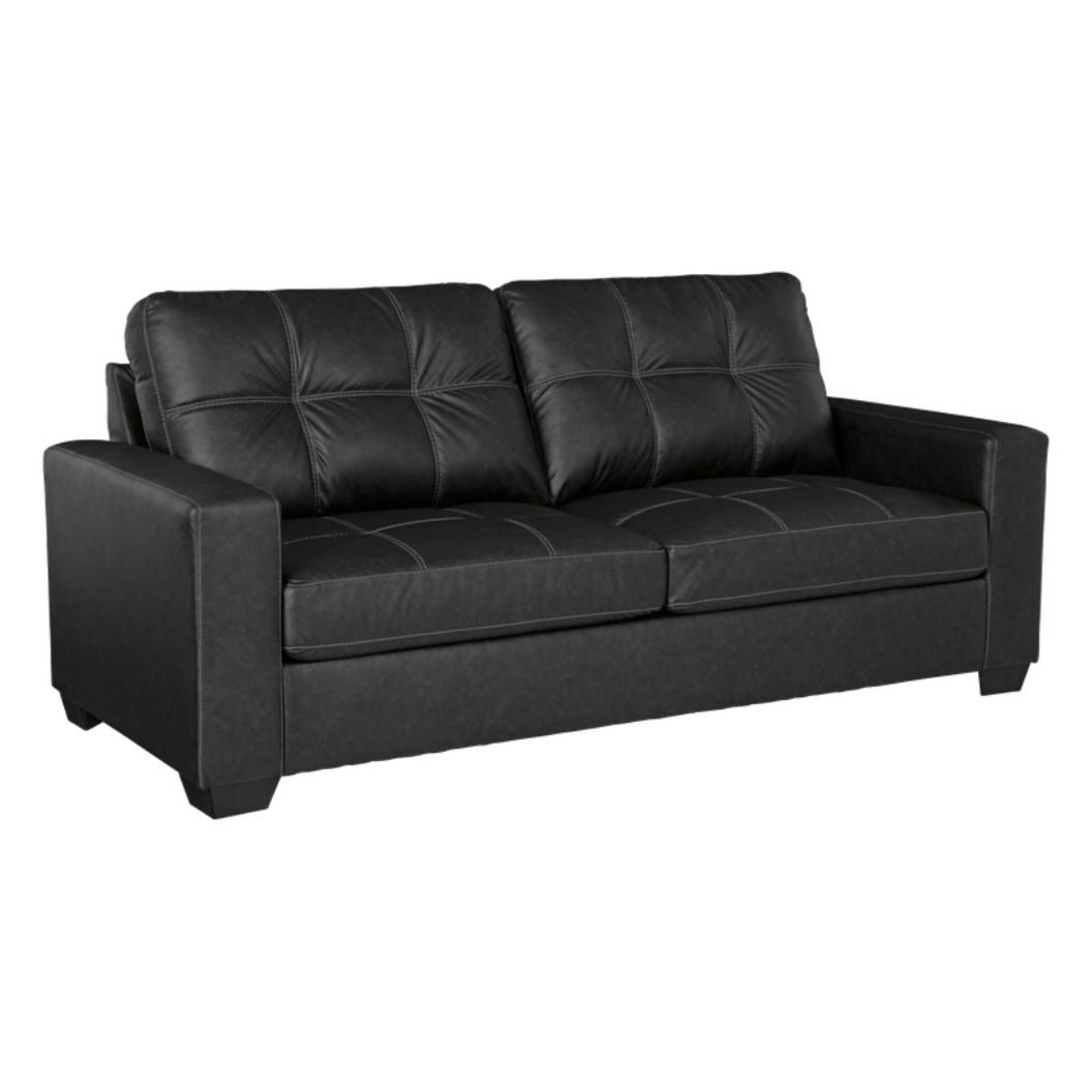 Sofa condo aspect cuir noir - Barlin Mills