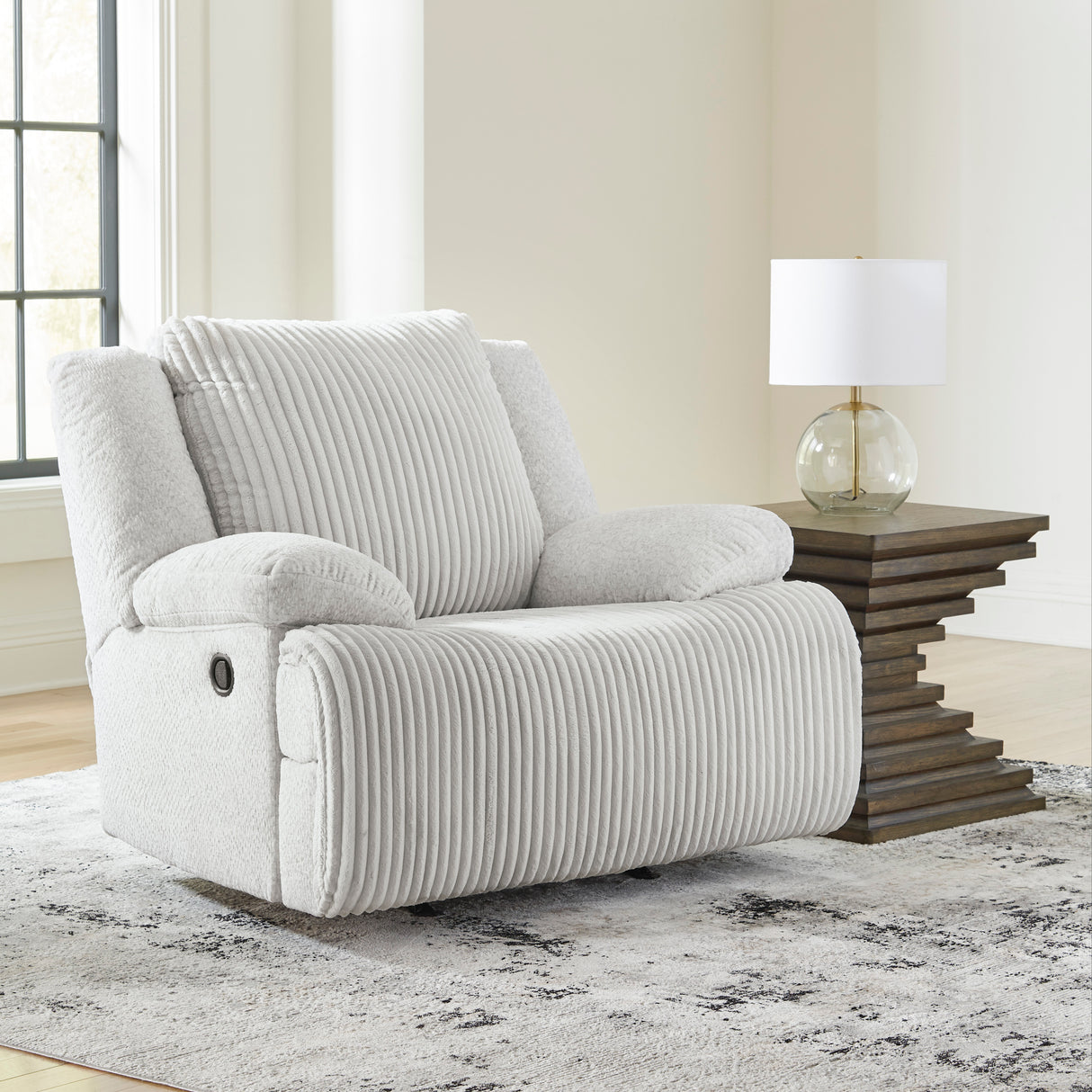 Fauteuil en velours côtelé berçant et inclinable - Top Tier