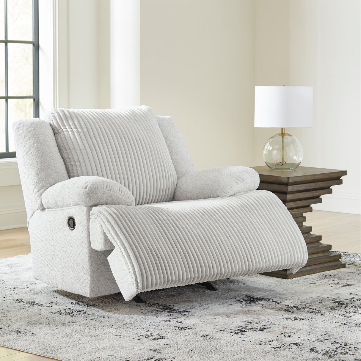 Fauteuil en velours côtelé berçant et inclinable - Top Tier