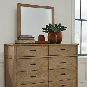 Miroir de bureau en bois brun clair - Tomtyn