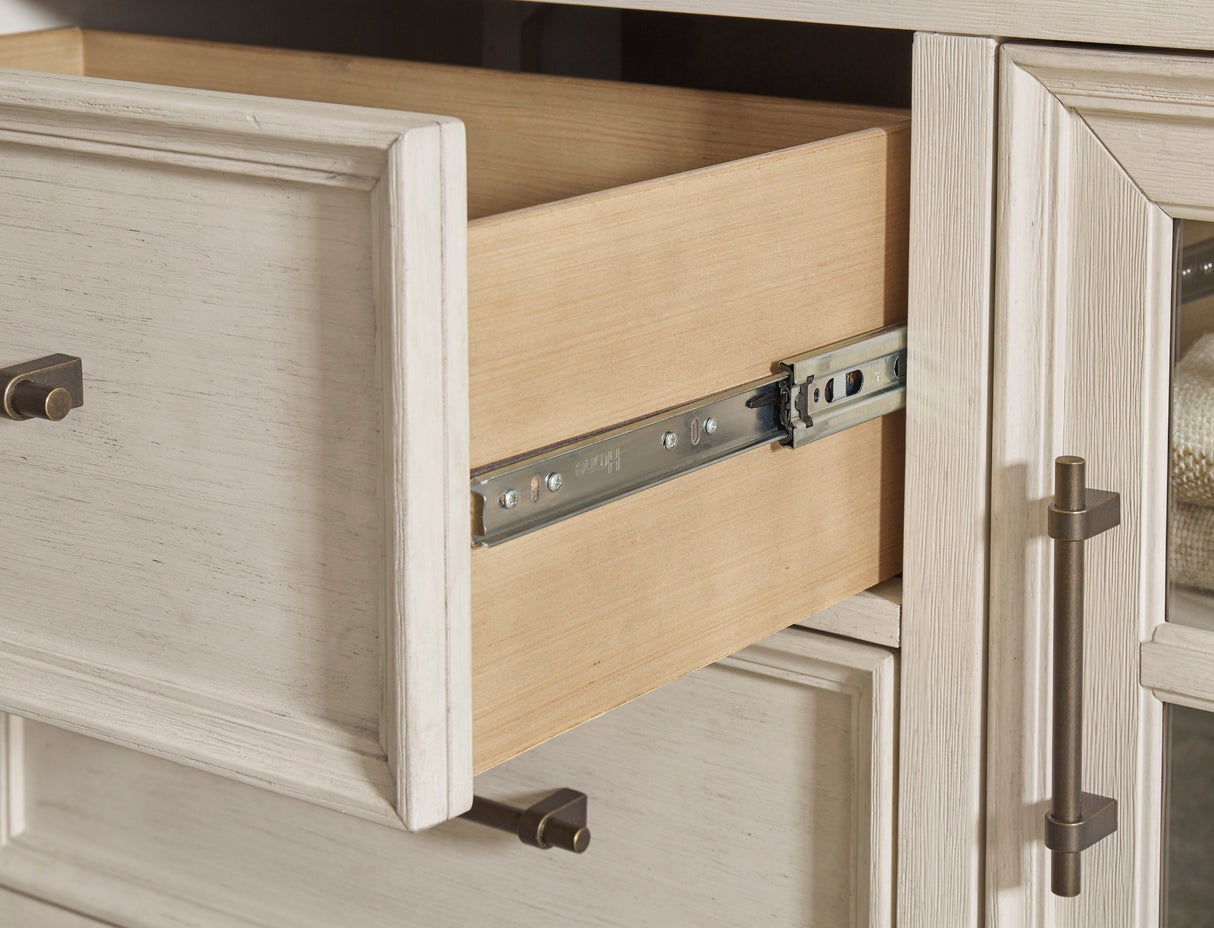 Bureau à 5 tiroirs et 2 portes en bois bicolore - Shaybrock