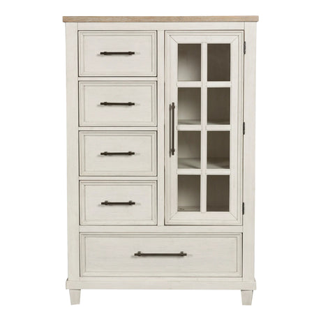 Commode à 5 tiroirs en bois bicolore - Shaybrock