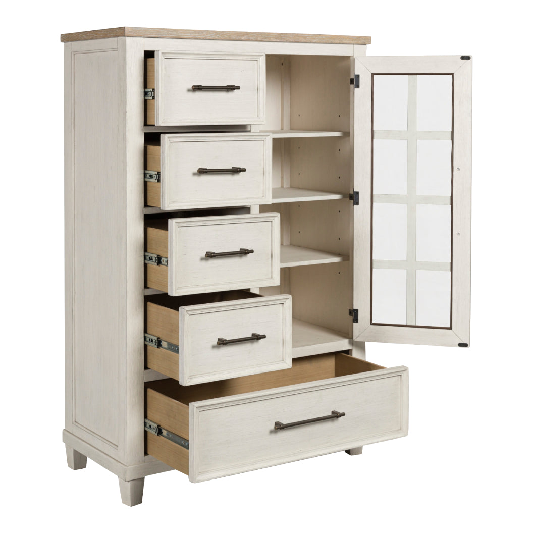Commode à 5 tiroirs en bois bicolore - Shaybrock