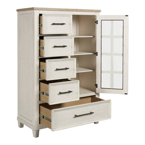Commode à 5 tiroirs en bois bicolore - Shaybrock