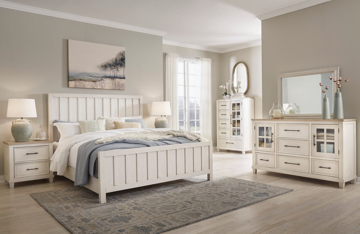 Commode à 5 tiroirs en bois bicolore - Shaybrock