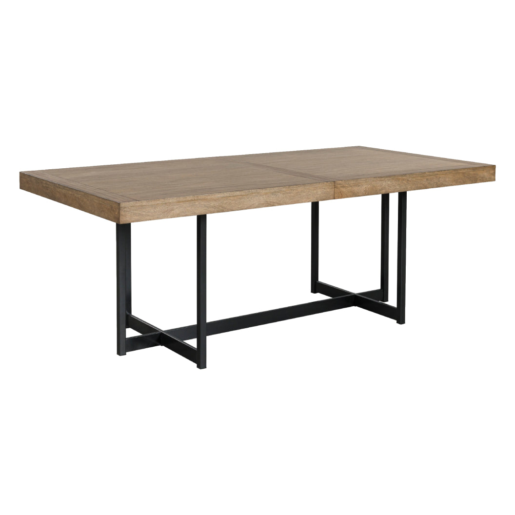 Table de salle à manger bois brune claire extensible - Tomtyn