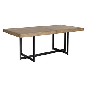 Table de salle à manger bois brune claire extensible - Tomtyn