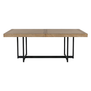 Table de salle à manger bois brune claire extensible - Tomtyn