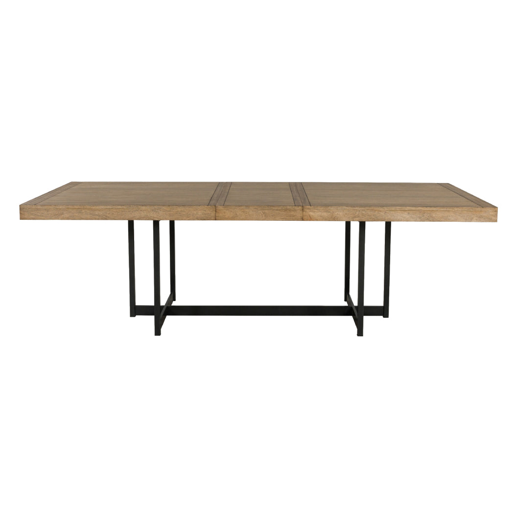 Table de salle à manger bois brune claire extensible - Tomtyn