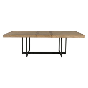 Table de salle à manger bois brune claire extensible - Tomtyn