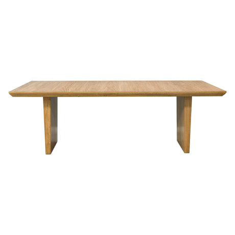 Table de salle à manger bois brune claire extensible - Sherbana