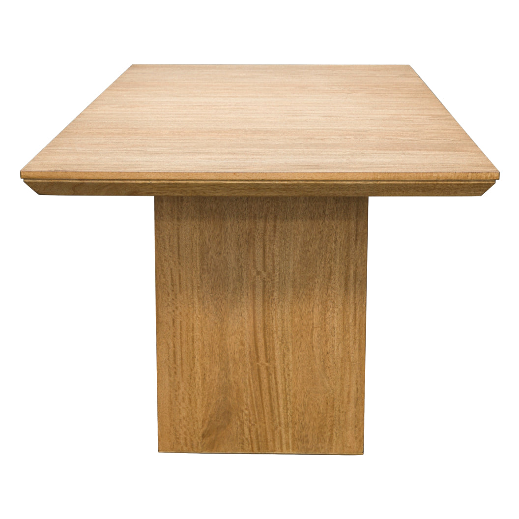 Table de salle à manger bois brune claire extensible - Sherbana